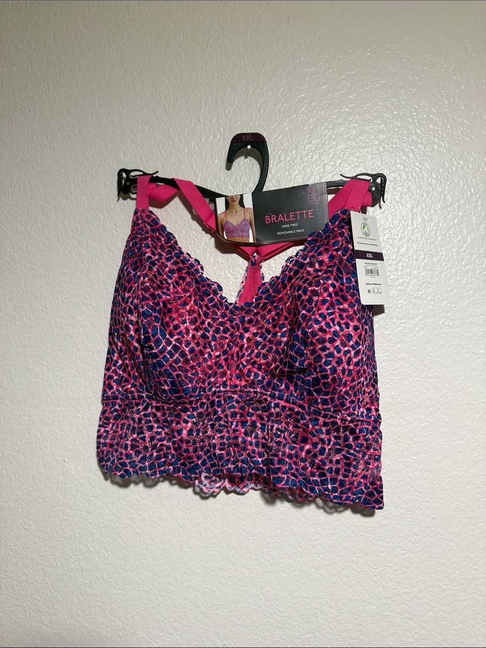 No Boundaries Pink & Navy Lace Bralette